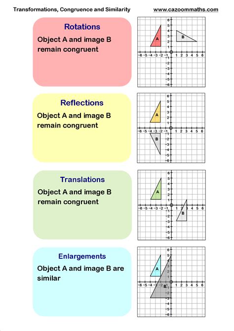 21 DILATIONS 1. . Transformations congruence and similarity answer key